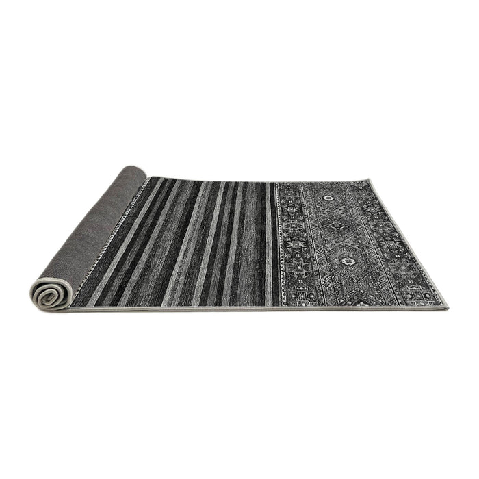 Sideview of Southwestern Gray Country Rug, abs519gry