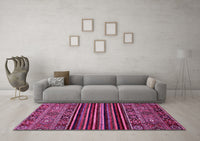 Machine Washable Southwestern Pink Country Rug, wshabs519pnk