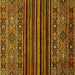 Square Southwestern Yellow Country Rug, abs519yw