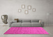 Machine Washable Abstract Pink Modern Rug in a Living Room, wshabs51pnk