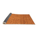 Sideview of Abstract Orange Modern Rug, abs51org