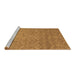 Sideview of Machine Washable Abstract Brown Modern Rug, wshabs51brn