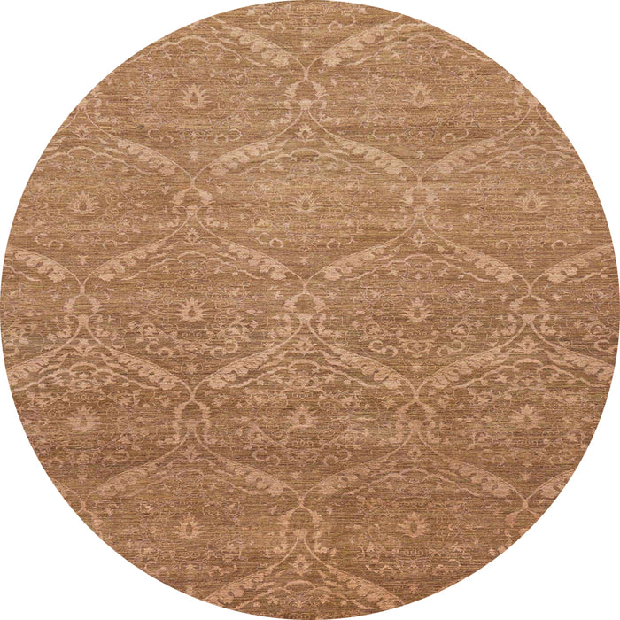 Round Abstract Red Modern Rug, abs51