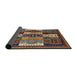 Sideview of Abstract Red Modern Rug, abs520