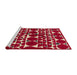 Sideview of Machine Washable Abstract Brown Sugar Brown Rug, wshabs5200