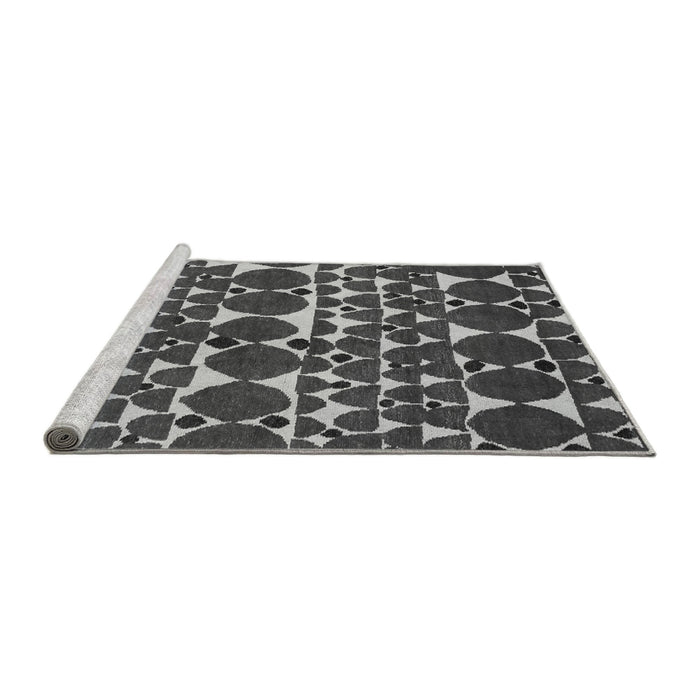Sideview of Machine Washable Abstract Gray Modern Rug, wshabs5200gry