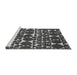 Sideview of Machine Washable Abstract Gray Modern Rug, wshabs5200gry