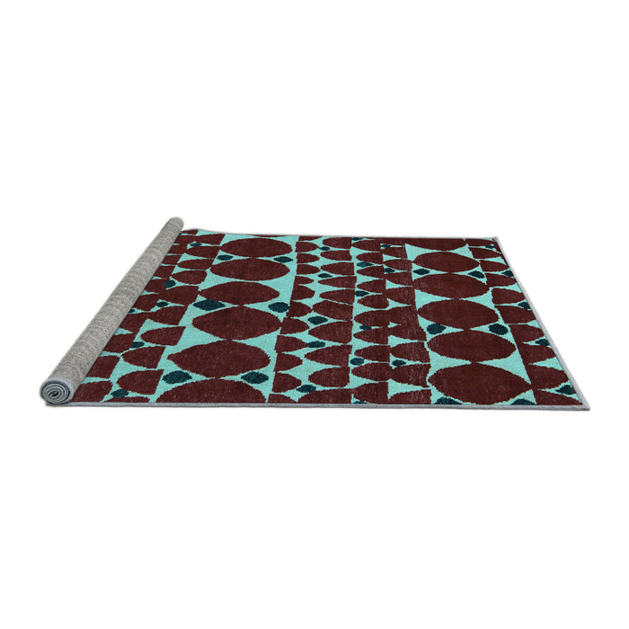 Sideview of Machine Washable Abstract Light Blue Modern Rug, wshabs5200lblu