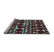 Sideview of Machine Washable Abstract Light Blue Modern Rug, wshabs5200lblu