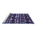 Sideview of Machine Washable Abstract Blue Modern Rug, wshabs5200blu