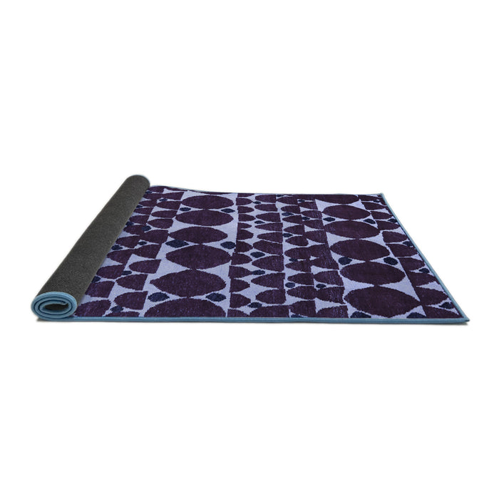 Sideview of Abstract Blue Modern Rug, abs5200blu