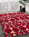 Machine Washable Abstract Brown Sugar Brown Rug in a Family Room, wshabs5200