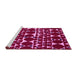 Sideview of Machine Washable Abstract Pink Modern Rug, wshabs5200pnk