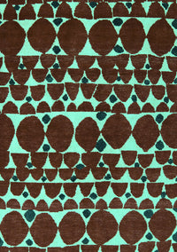 Abstract Turquoise Modern Rug, abs5200turq