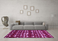 Machine Washable Abstract Purple Modern Rug, wshabs5200pur