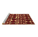 Sideview of Machine Washable Abstract Brown Modern Rug, wshabs5200brn