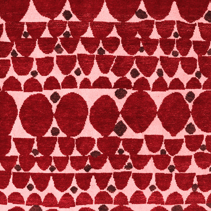 Machine Washable Abstract Red Modern Rug, wshabs5200red