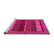 Sideview of Machine Washable Abstract Pink Modern Rug, wshabs5201pnk