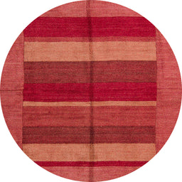 Round Abstract Red Modern Rug, abs5201