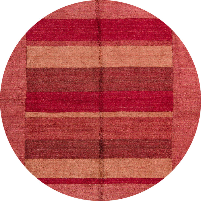 Round Abstract Red Modern Rug, abs5201