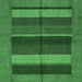 Square Abstract Emerald Green Modern Rug, abs5201emgrn