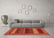 Machine Washable Abstract Brown Modern Rug in a Living Room,, wshabs5201brn