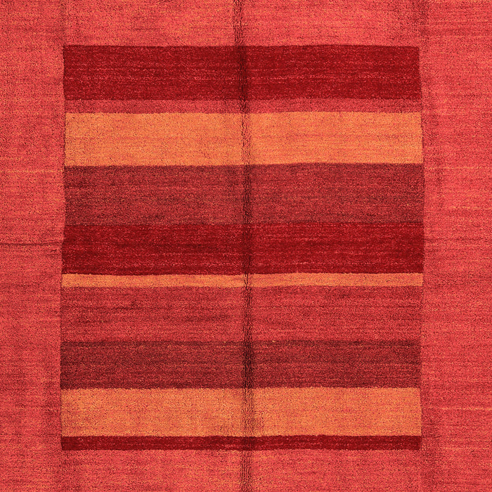 Square Abstract Orange Modern Rug, abs5201org