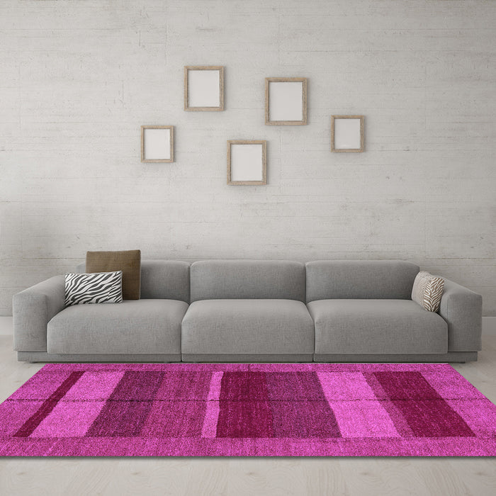 Machine Washable Abstract Purple Modern Area Rugs in a Living Room, wshabs5201pur