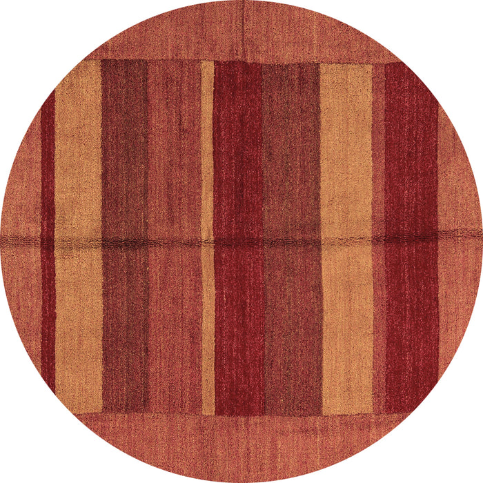 Round Machine Washable Abstract Brown Modern Rug, wshabs5201brn