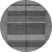 Round Abstract Gray Modern Rug, abs5201gry