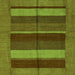 Square Abstract Green Modern Rug, abs5201grn