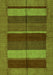 Machine Washable Abstract Green Modern Area Rugs, wshabs5201grn