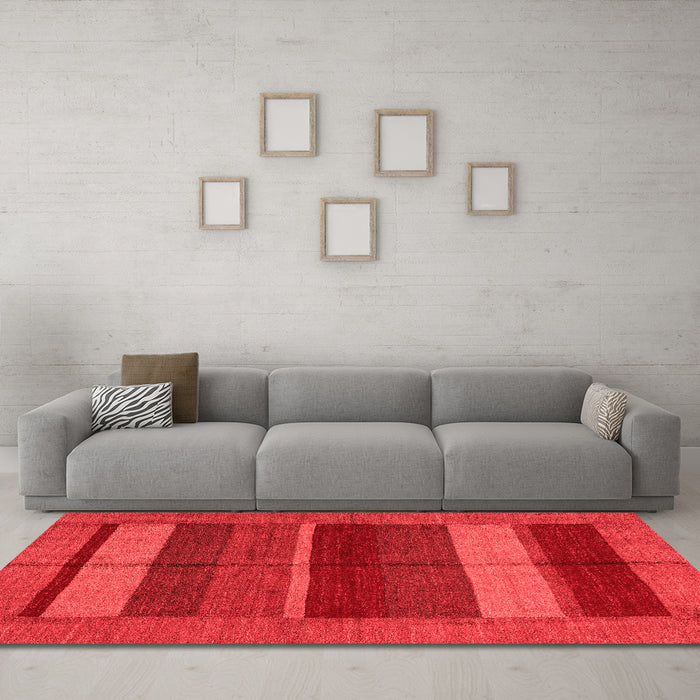 Modern Red Washable Rugs