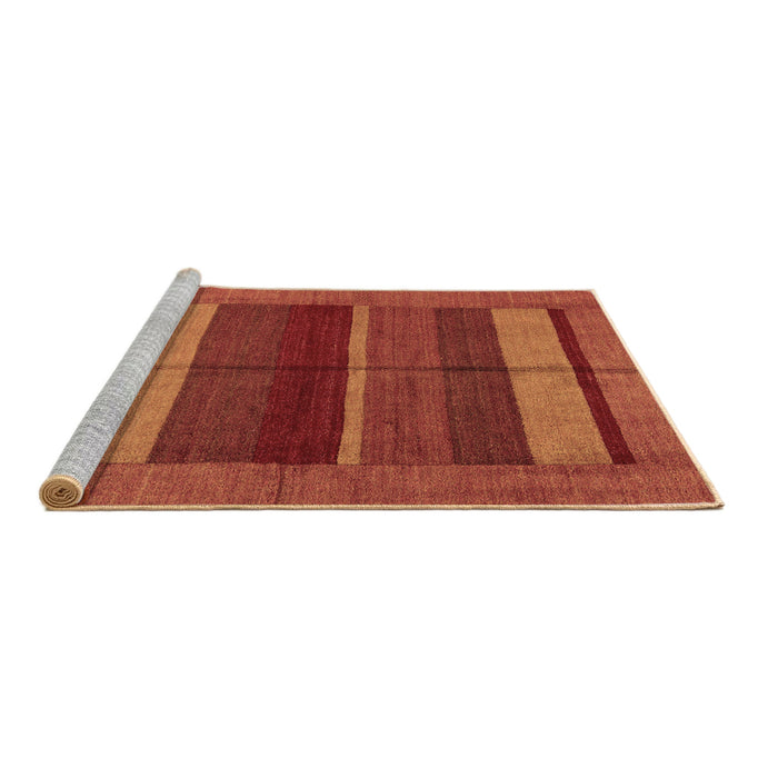 Sideview of Machine Washable Abstract Brown Modern Rug, wshabs5201brn