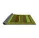 Sideview of Abstract Green Modern Rug, abs5201grn