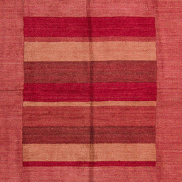 Square Abstract Red Modern Rug, abs5201