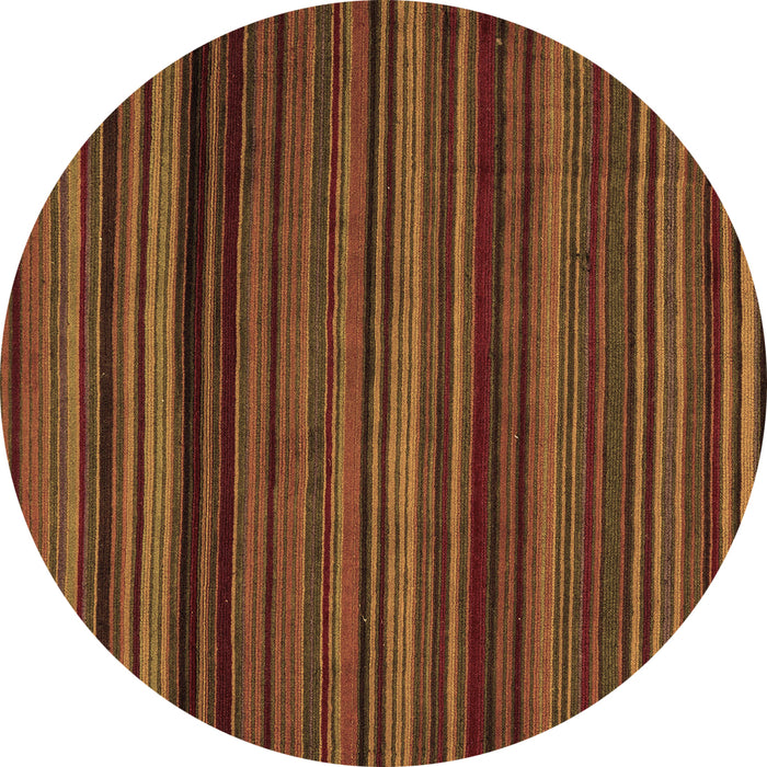 Round Machine Washable Abstract Brown Modern Rug, wshabs5202brn