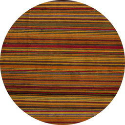 Round Abstract Red Modern Rug, abs5202