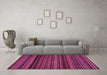 Machine Washable Abstract Purple Modern Area Rugs in a Living Room, wshabs5202pur