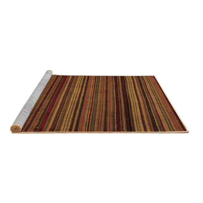 Sideview of Machine Washable Abstract Brown Modern Rug, wshabs5202brn