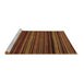 Sideview of Machine Washable Abstract Brown Modern Rug, wshabs5202brn