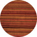 Round Abstract Orange Modern Rug, abs5202org