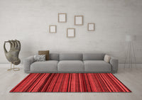 Machine Washable Abstract Red Modern Rug, wshabs5202red