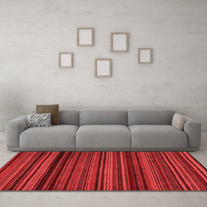 Modern Red Washable Rugs