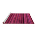 Sideview of Machine Washable Abstract Pink Modern Rug, wshabs5202pnk