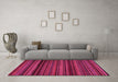 Machine Washable Abstract Pink Modern Rug in a Living Room, wshabs5202pnk