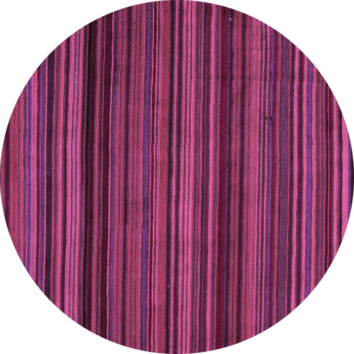 Round Machine Washable Abstract Purple Modern Area Rugs, wshabs5202pur
