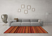 Machine Washable Abstract Orange Modern Area Rugs in a Living Room, wshabs5202org