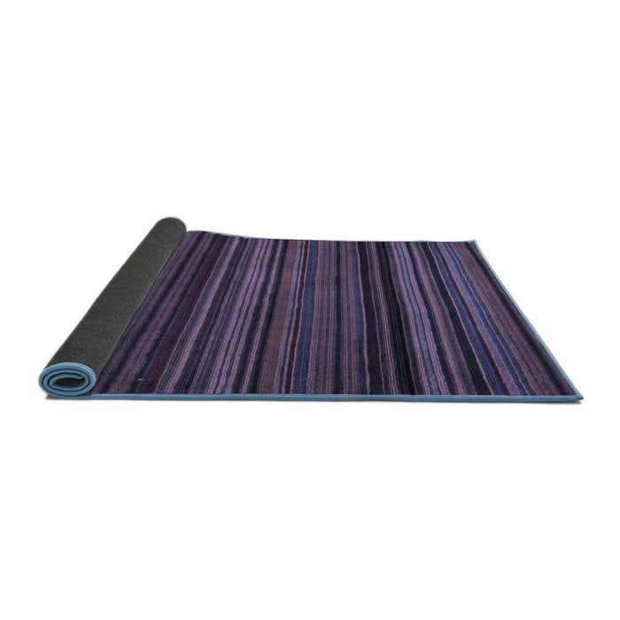 Sideview of Abstract Blue Modern Rug, abs5202blu