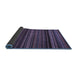 Sideview of Abstract Blue Modern Rug, abs5202blu